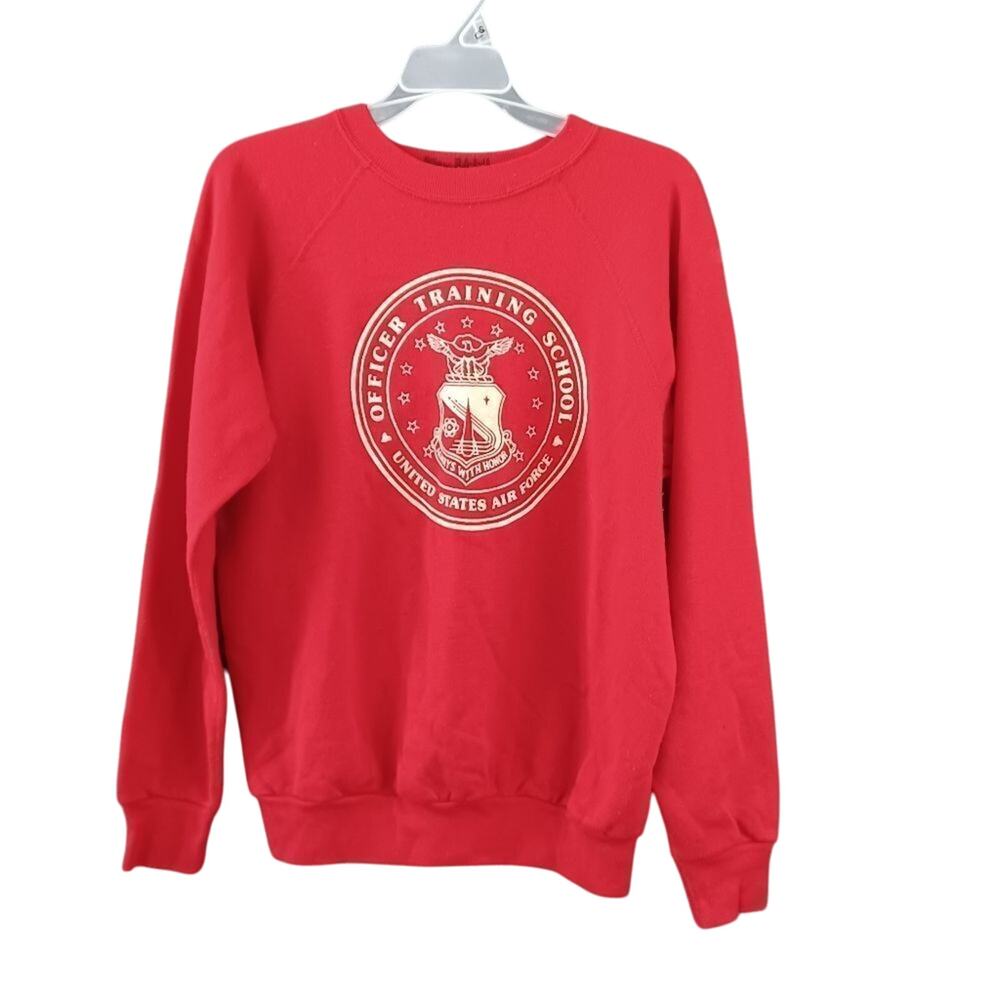 Air Force Sweatshirt US Air Force Officer Training School RARE VINTAGE Red White